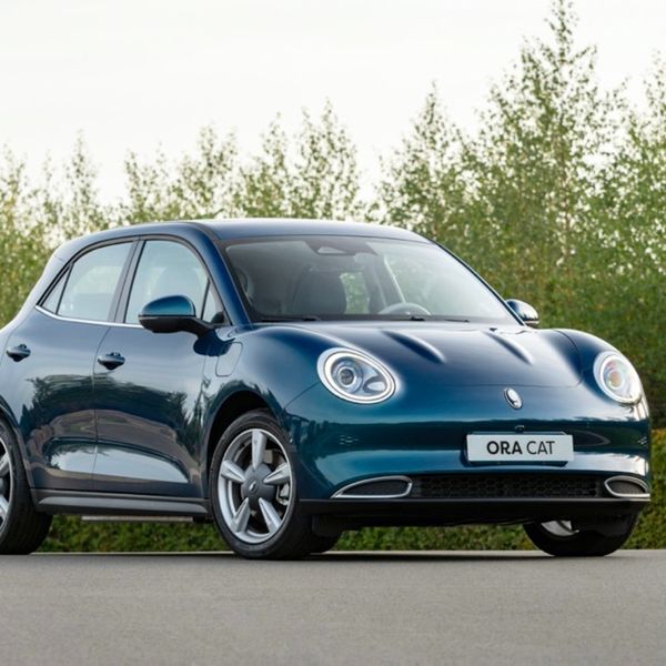 blue Ora Cat electric vehicle front